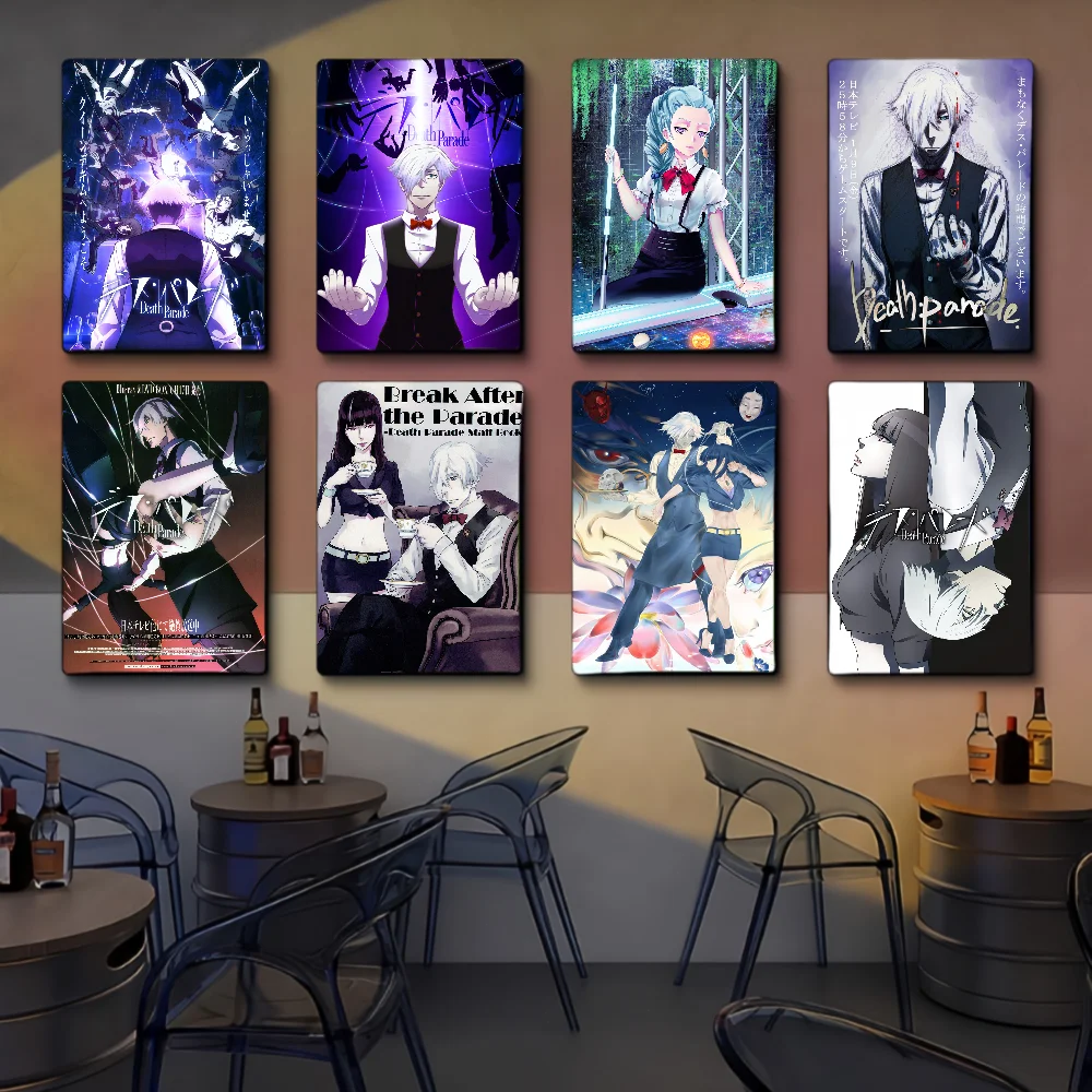 

Death Parade Anime Posters Sticky Waterproof Paper Sticker Coffee House Bar Kawaii Room Decor