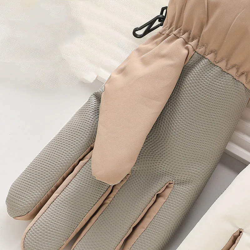 Women Winter Keep Warm Touch Screen Waterproof Anti Slip Thickened Outdoor Sports Ski Gloves Add Velvet Cycling