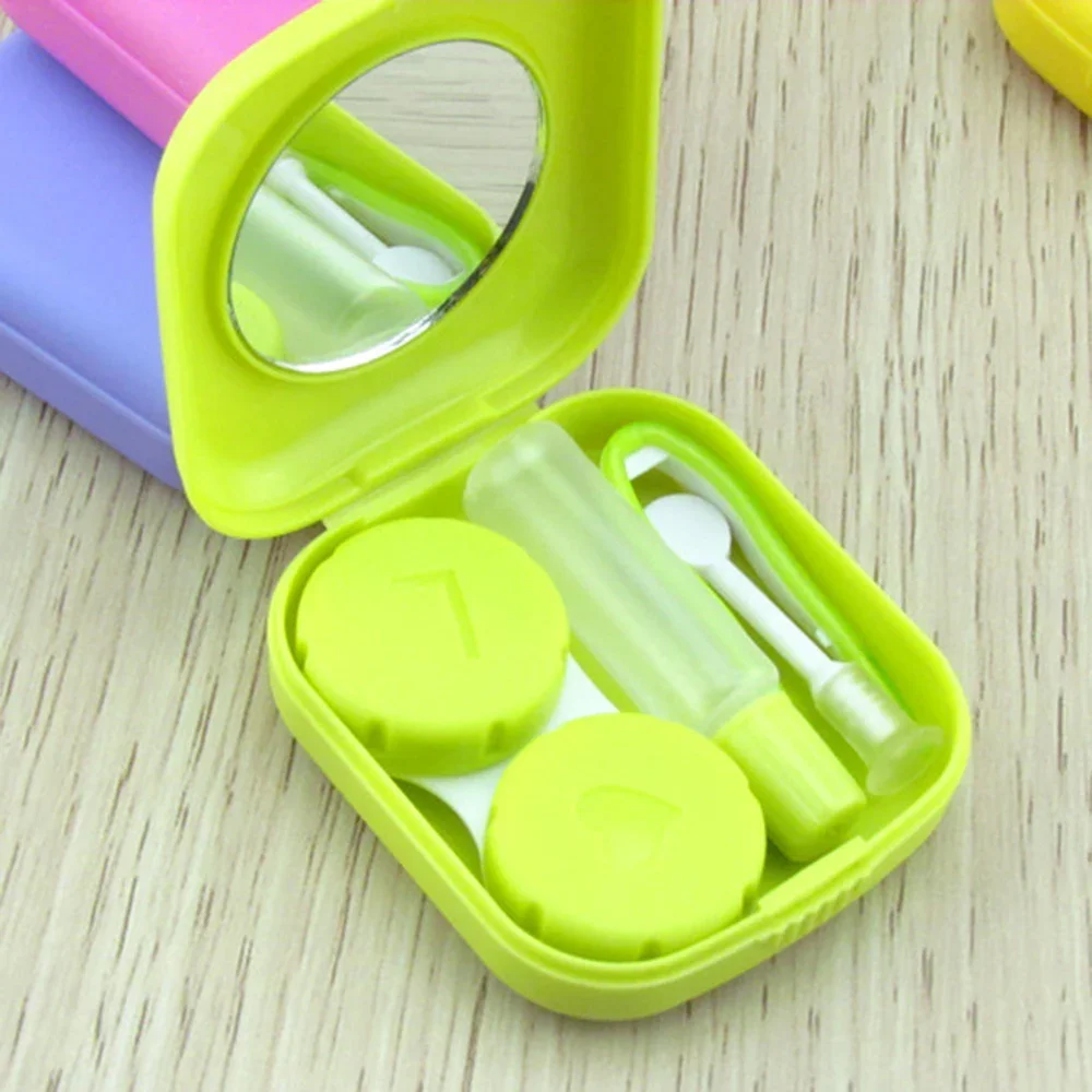 حافظة عدسات لاصقة محمولة حافظة مزدوجة رفيق العدسات اللاصقة