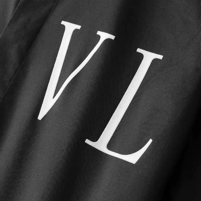 Brand Letter Flocking Long Sleeved Shirts Men Slim Fit Casual Business Dress Shirts High Quality Social Party Banquet Tops 2024