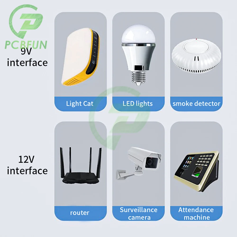 Imagem -05 - Fonte de Alimentação Ininterrupta Bateria Ups Backup Plugue ue dc 10400mah 5v 9v 12v 2a 15v 24v 1a Saída 85265v