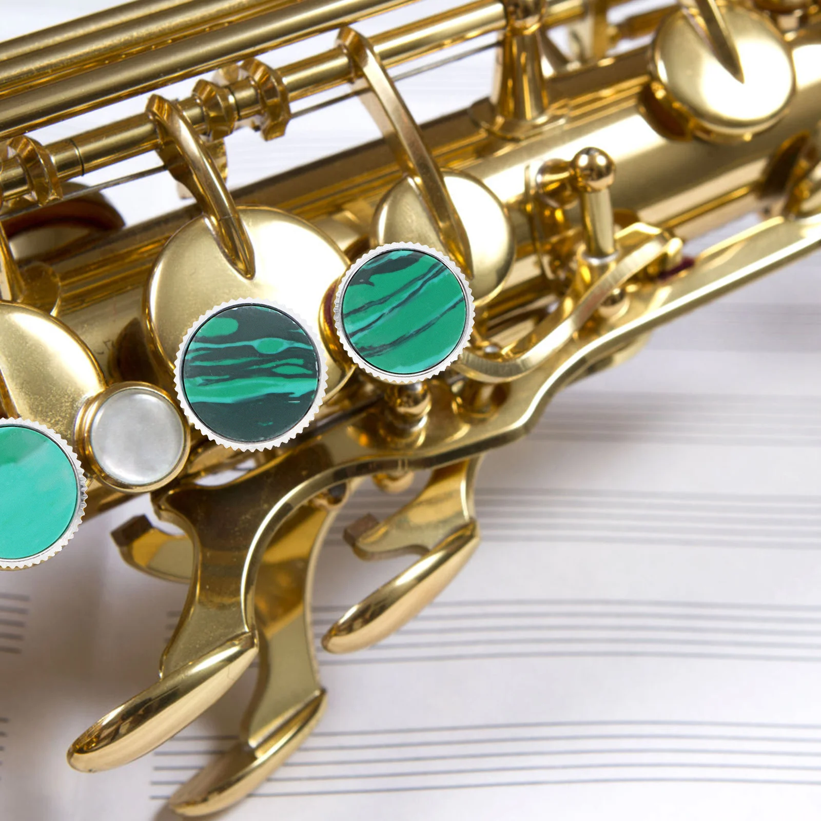 

3pcs Saxophone Finger Buttons Green Replacement Parts For Trumpet Repairing Durable Musical Instrument Accessory Saxophone