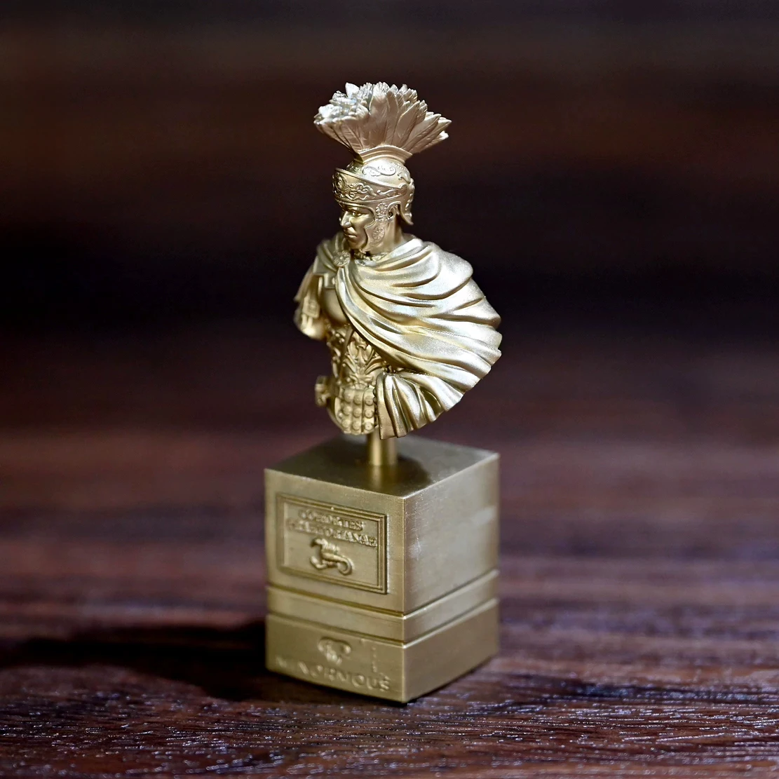 Roman Officer Bust 80mm Height - Resin Figurine Home Office Desk Decor Handmade Statue