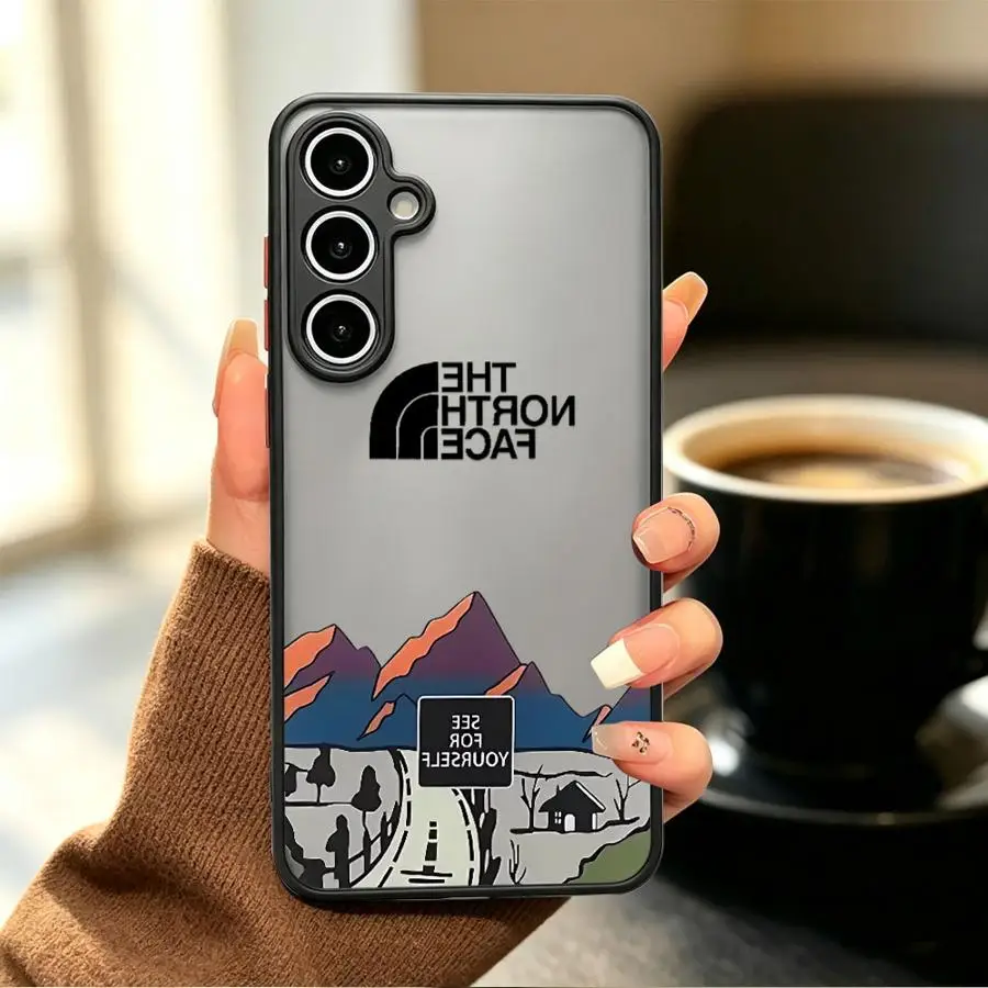Phone Cover Case for Samsung Galaxy A54 A53 A56 A55 A73 A35 A17 A52 A34 A36 A52S A72 A14 A23 A16 A15 Snow Mountain Highway North