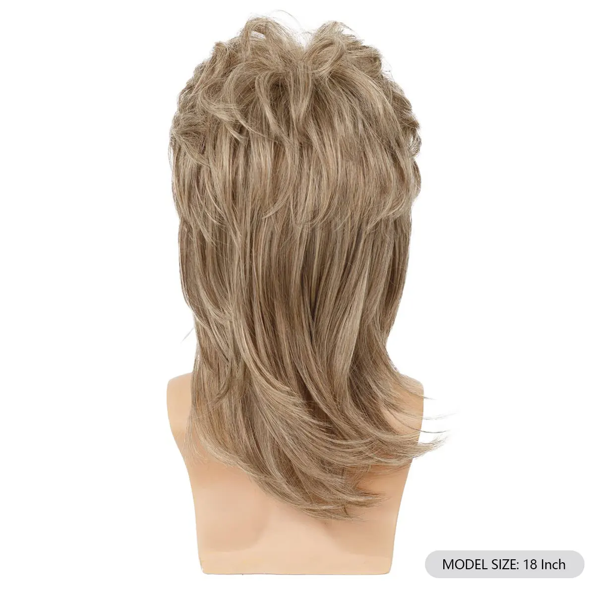 Mullet Wigs for Men Synthetic 70s 80s Costumes Mens Black Fancy Party Accessory Cosplay Hair Wig