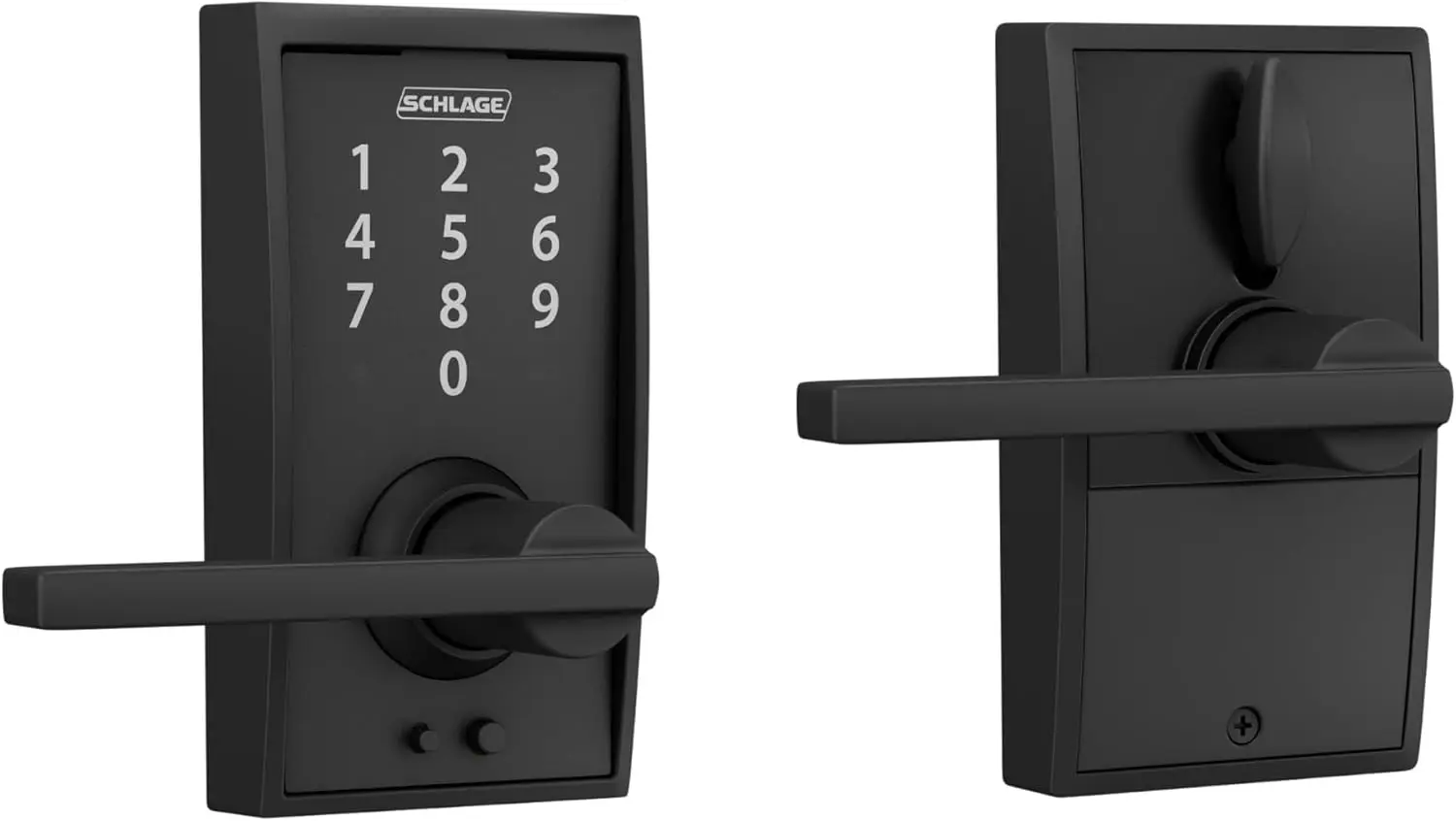 

Electronic Keyless Entry Lock with Touchscreen, Matte Black, Easy Install