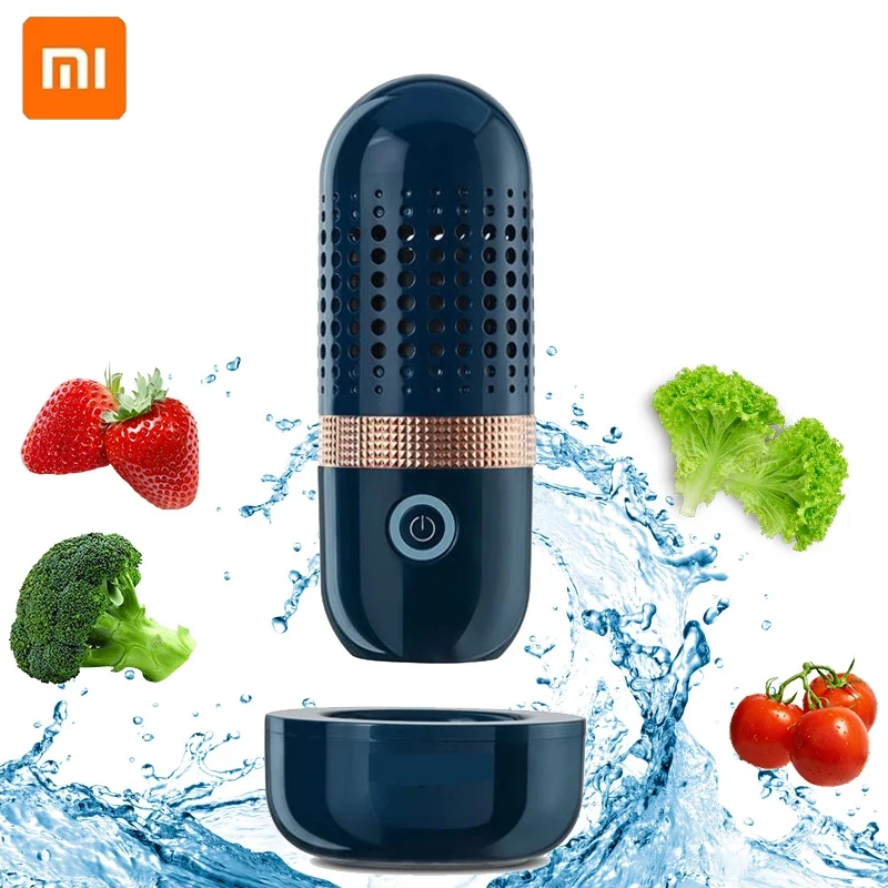 

Xiaomi Portable Fruit and Vegetable Cleaner USB Fruit Washing Machine Kitchen Food Purifier Capsules Shape Vegetable Cleaning Ma