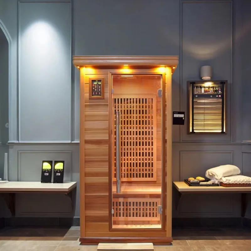 

Indoor dry steam far infrared sauna with sauna control panel