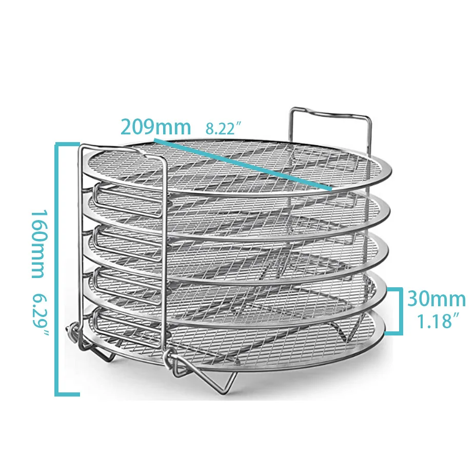 Vzduch smažák příslušenství five-layer steaming držák kompatibilní s nindža foodi měrný tlak vařič a vzduch smažák 6.5 a 8 quart