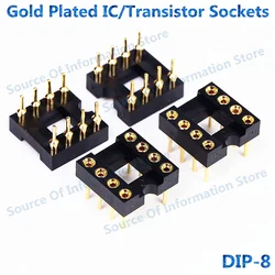 10PCs, Gold-plated DIP-8 Straight Plug 2068D 49720HA 5532DD 4558d 8820 muses02 opa627 Integrated Amplifier Socket