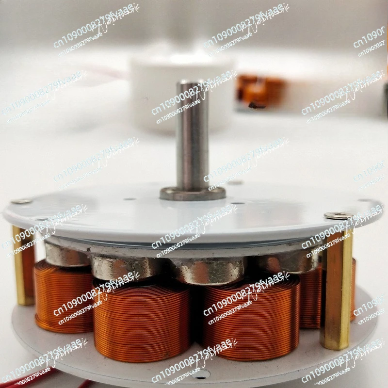 

12 miniature disc type iron core generator with strong magnetic and high power generation, multi pole three-phase AC generator