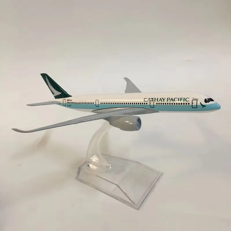 1:400 Scale Cathay Pacific Airways A350 Die-cast Metal Replica 16cm Airplane Model Children's Gift Boy Toys