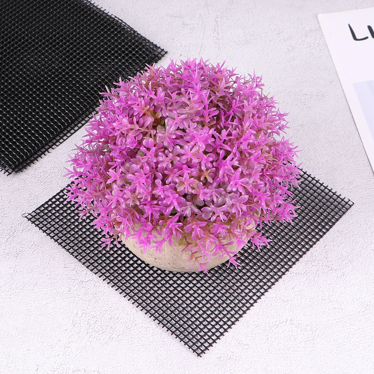 

2Packs Flower Pot Mesh Pad Durable Leakproof Drainage Mats for Planter Hole Bottom Pot Mat Grid Reusable Cutting