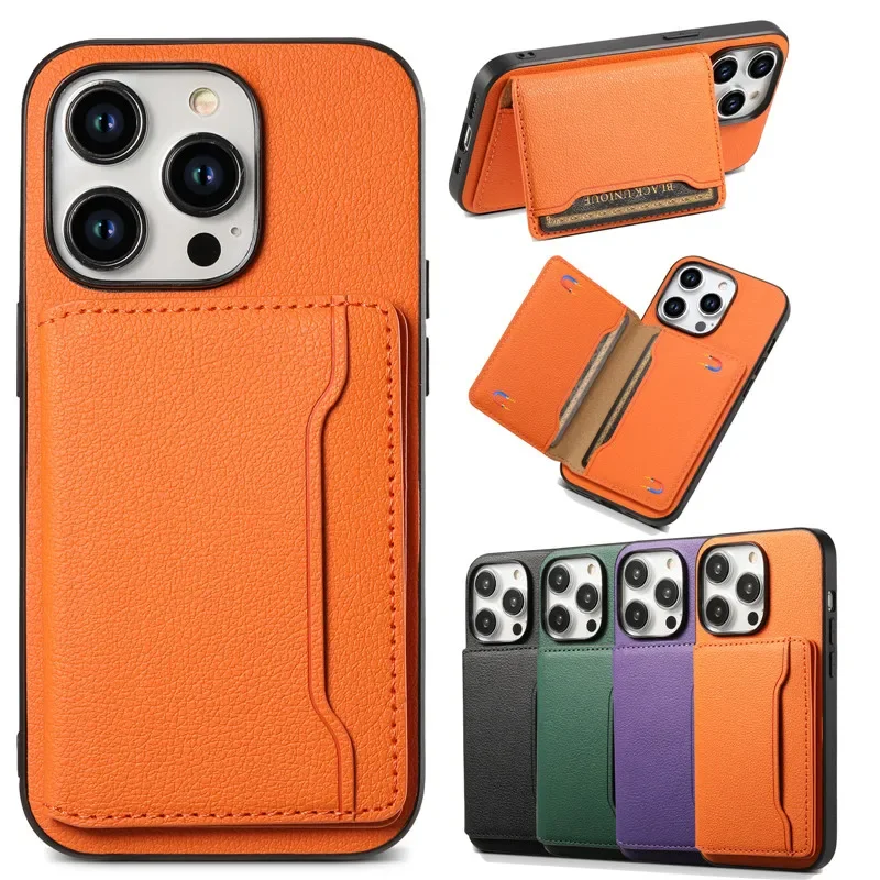 EUCAGR Luxury Leather Magnetic Wallet Phone Case For iPhone 15Pro Max 14 Plus 13 12 Pro 11 X XS XR 7 8 SE Card Slot Holder Cover