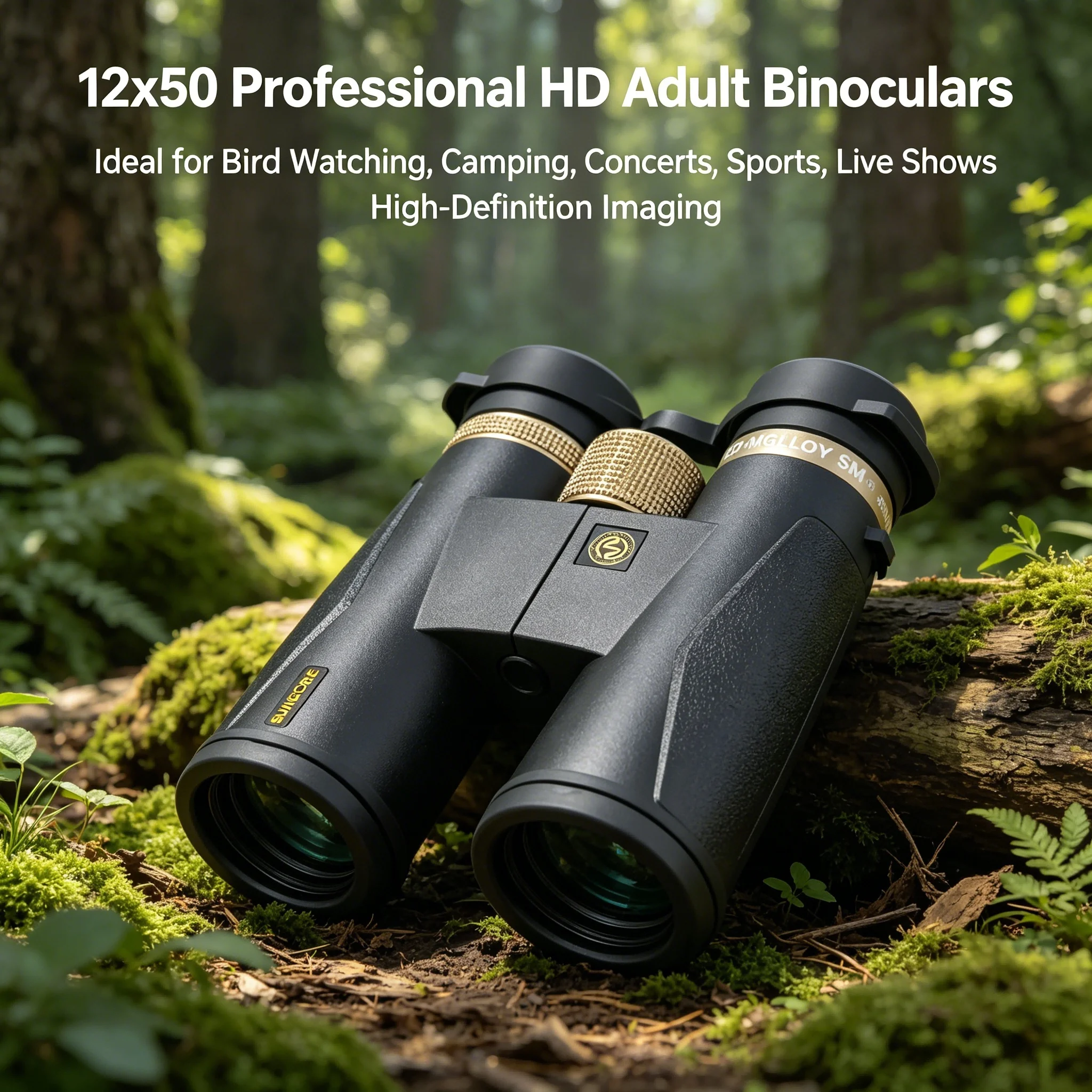 

12×50 binoculars XZ, suitable for birdwatching, hunting, concerts, theater, opera, travel, and sightseeing.