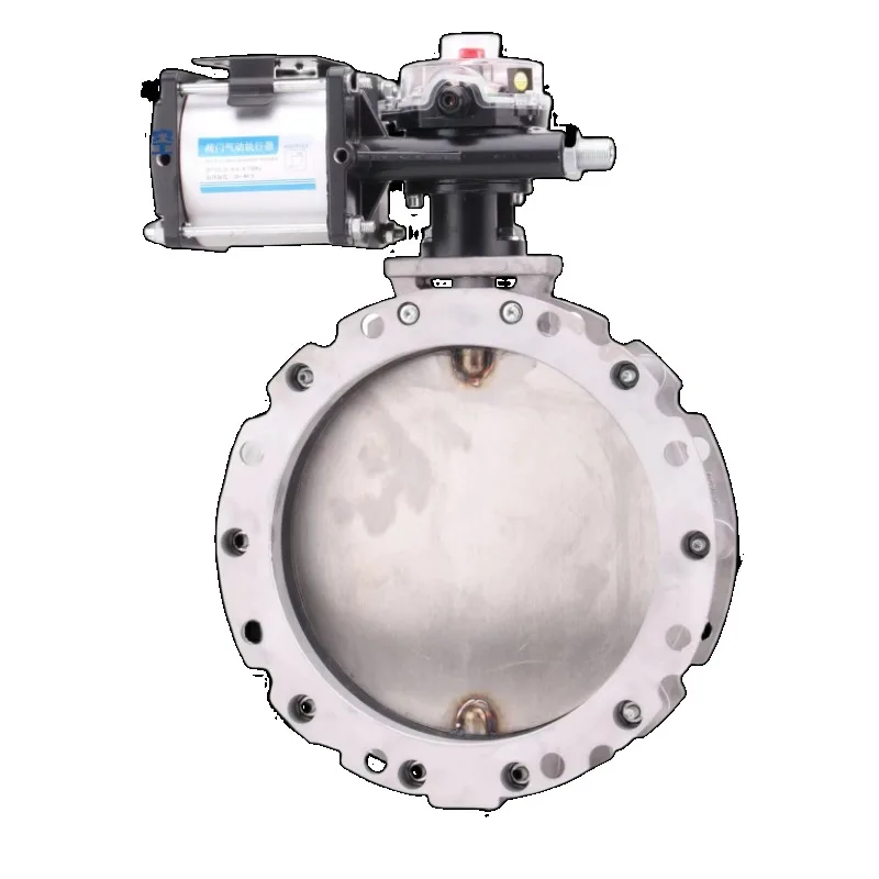 DN100 ANSI JIS VFS V1FS Motorized Powder Butterfly Valve Electric/pneumatic Actuator Polyurethane Board Dust Butterfly Valve