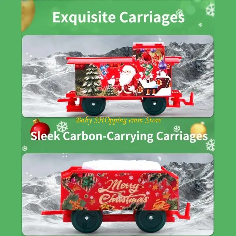 23GD Mehrzweck-Weihnachtszug-Spielzeugset mit batteriebetriebenem Motor und Schienenzubehör für die Weihnachtsfeier