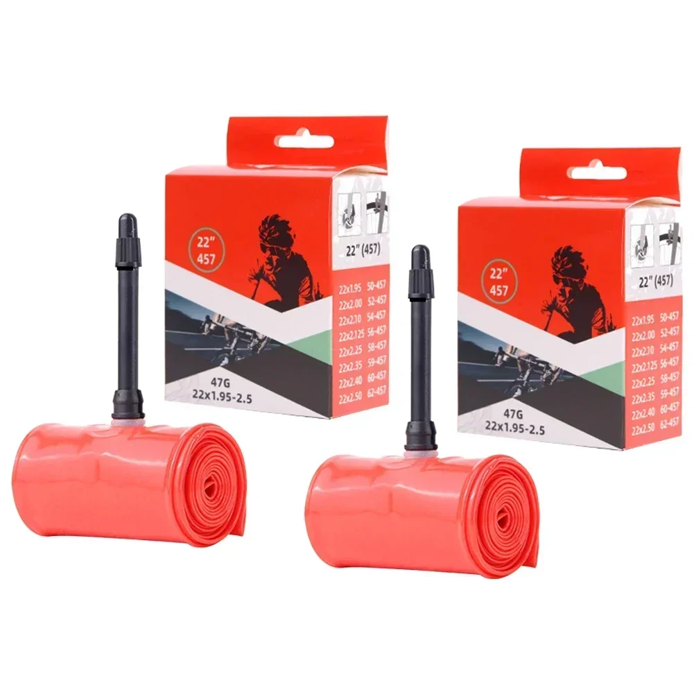 

22 дюйма для комплекта внутренних трубок из ТПУ для велосипедов с клапаном Presta и адаптером рамы для надежной защиты от проколов