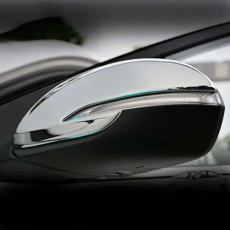 For Hyundai Elantra Avante AD 2016-2020 I30 Accent Solaris ABS Chrom/ Carbon Rearview Side Mirror Cover Trim Wing Cap Frame