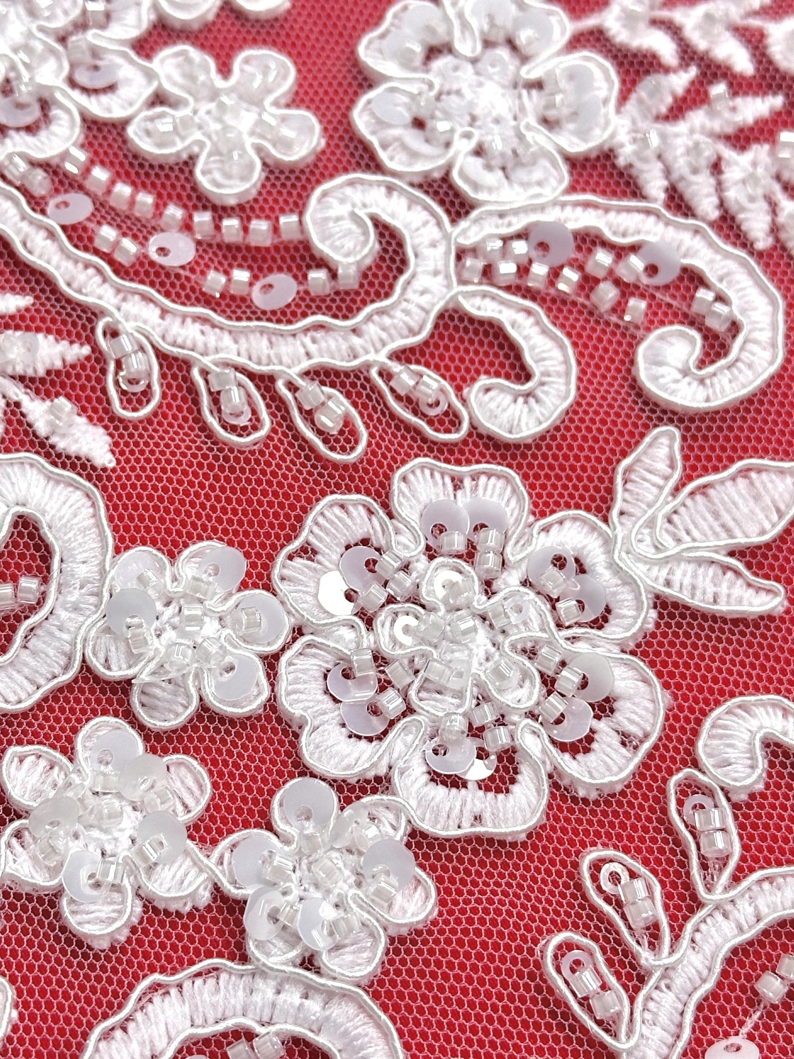 Klassieke Franse stijl Franse Afrikaanse mesh tule kant stof voor Europese trouwjurk elegante partij Nigeriaanse netstof