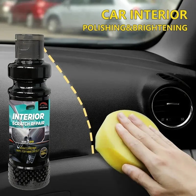 Kunststoff-Reparaturwachs – Reparatur von Kratzern im Auto und Reifenglanz, schwarze Innenseite und Armaturenbrett, Reparatur von Kunststoffoberflächen | Reparaturwachs – Detail 3