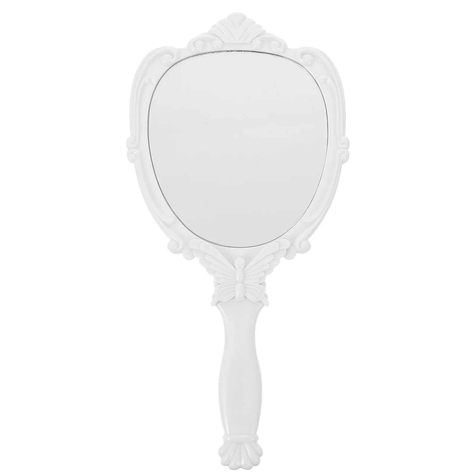 مرآة مكياج ريترو محمولة قابلة للطي، مرآة محمولة باليد لمس أثناء التنقل، ملحقات مكياج خفيفة الوزن للفتيات #3