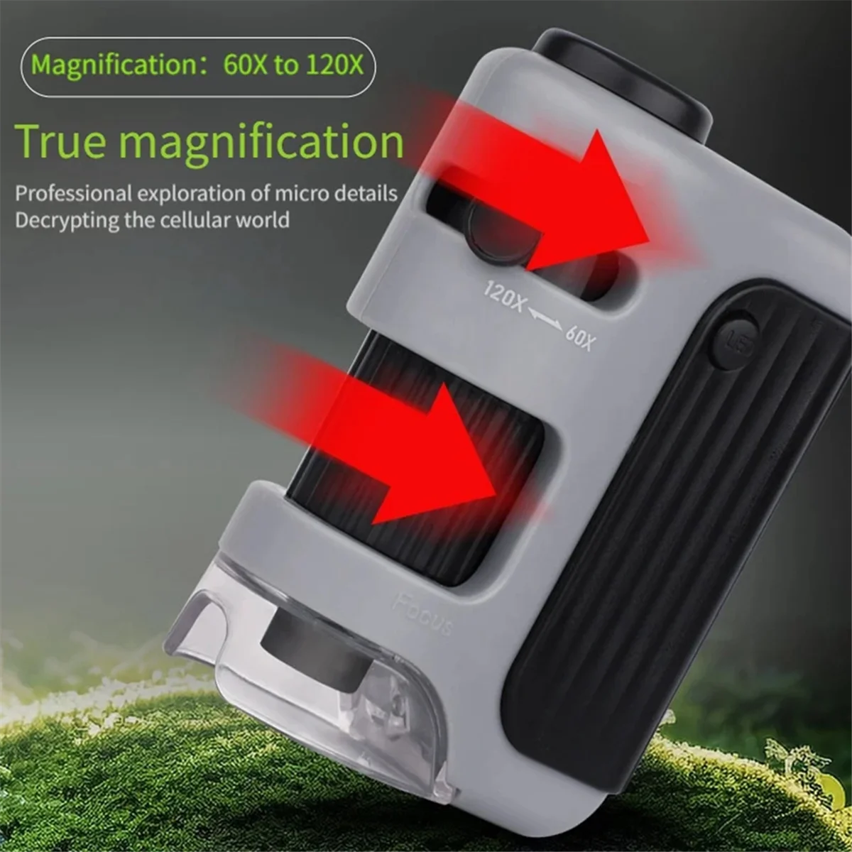 SUPER HOT 60-120X Microscope Outdoor Handheld Zoom Microscope Non Spherical