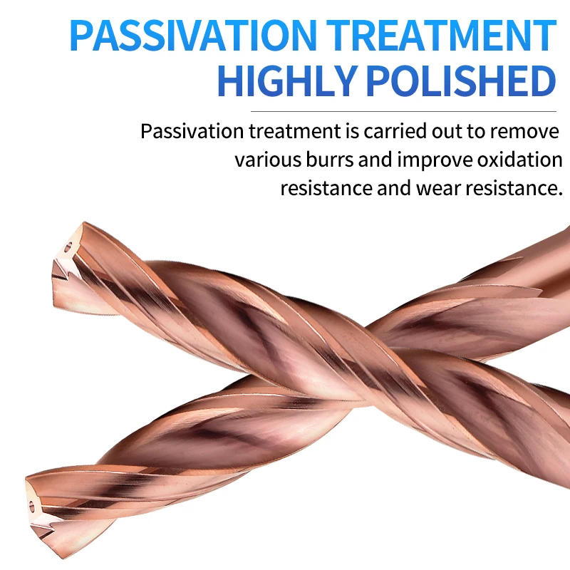 Broca de carburo 3D de 3-12mm, orificio interior a través del refrigerante para herramienta CNC eficiente de acero, broca de refrigerante interno de acero de tungsteno