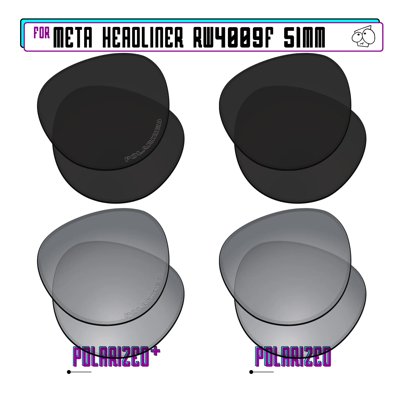 lentes-de-reposicao-polarizadas-sunglassdoctor-para-oculos-de-sol-ray-ban-meta-headliner-rw4009f-51mm-multiplas-opcoes