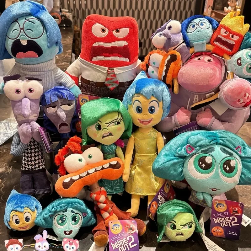 

Genuine Disney Inside Out 2 Soft Plush Toys Anime Peripheral Dolls Envy Ennui Sadness Cartoon Children Birthday Kawaii Gifts