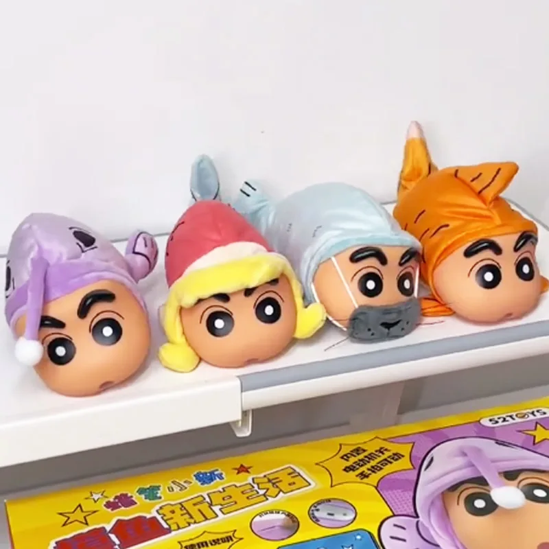 Genuine stock 52TOYS Crayon Shin chan Fishing New Life Series Mobile Doll Blind Box Trendy Ornament Gift