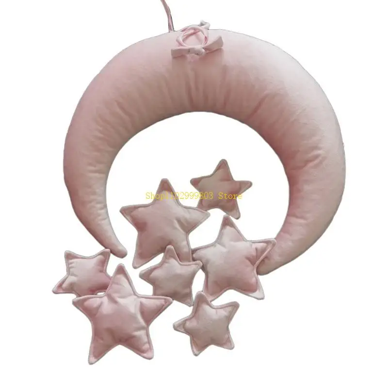 9 قطع/مجموعة من دعائم التصوير الفوتوغرافي لحديثي الولادة وسادة الهلال + مجموعة النجوم J0MF