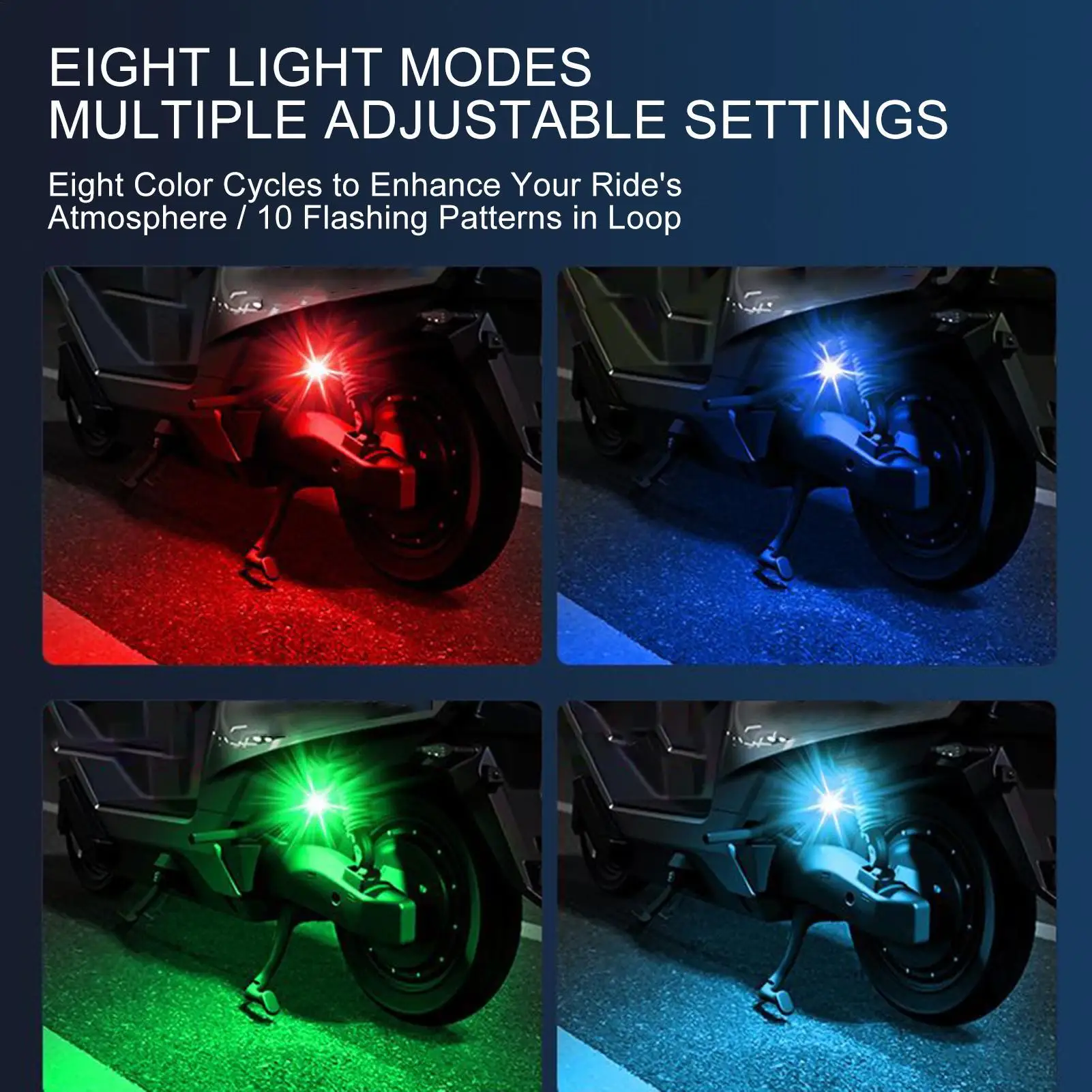 

LED Aircraft Strobe Lights 8 Colors LED Lighting With 10 Flash Modes Anti-Collision Touch Navigation Lights For Drone Bike RC