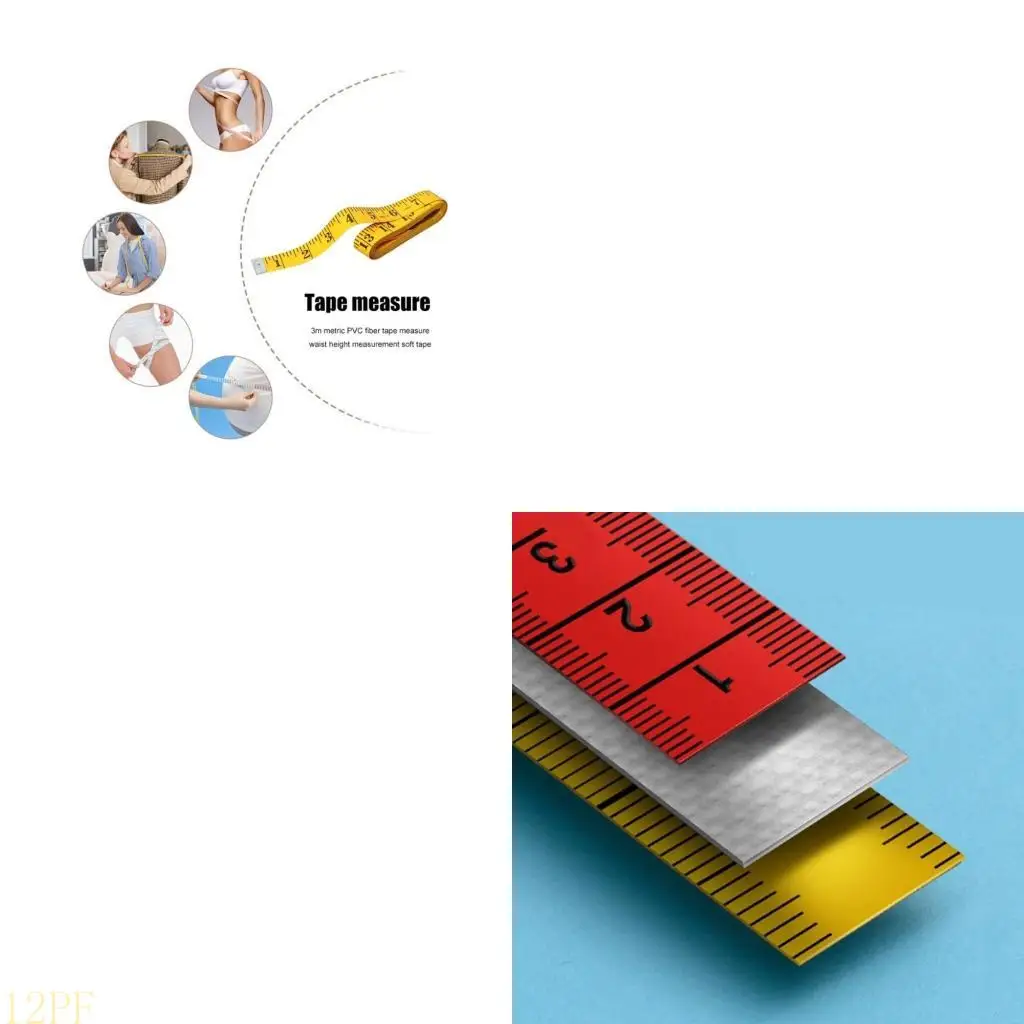 12PF Soft Tape Measure 1.5m/60inch Double Scale Color Coding Easy Identification