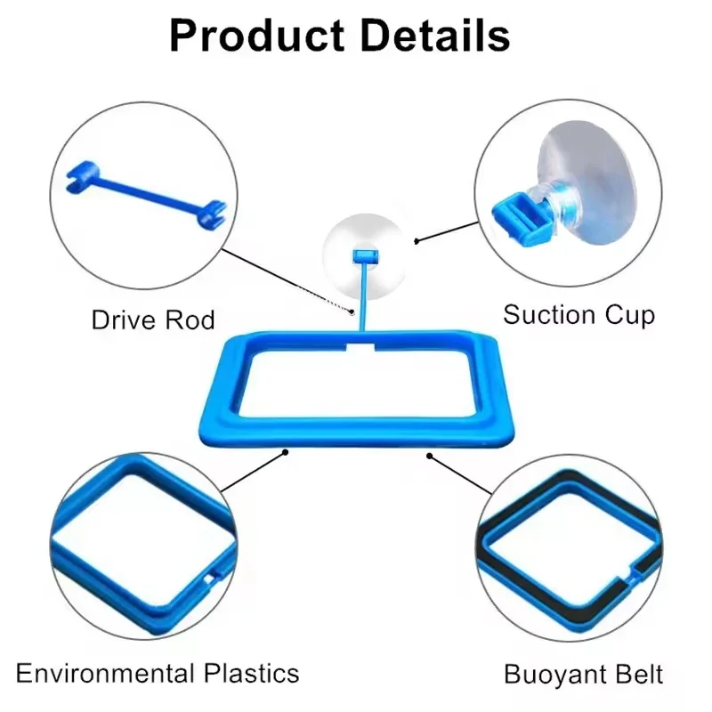 Floating Aquarium Fish Feeding Ring Suction Cup Fixed Anti-dispersion Floating Food Station Ideal Feeding Tool for Guppy Brine S