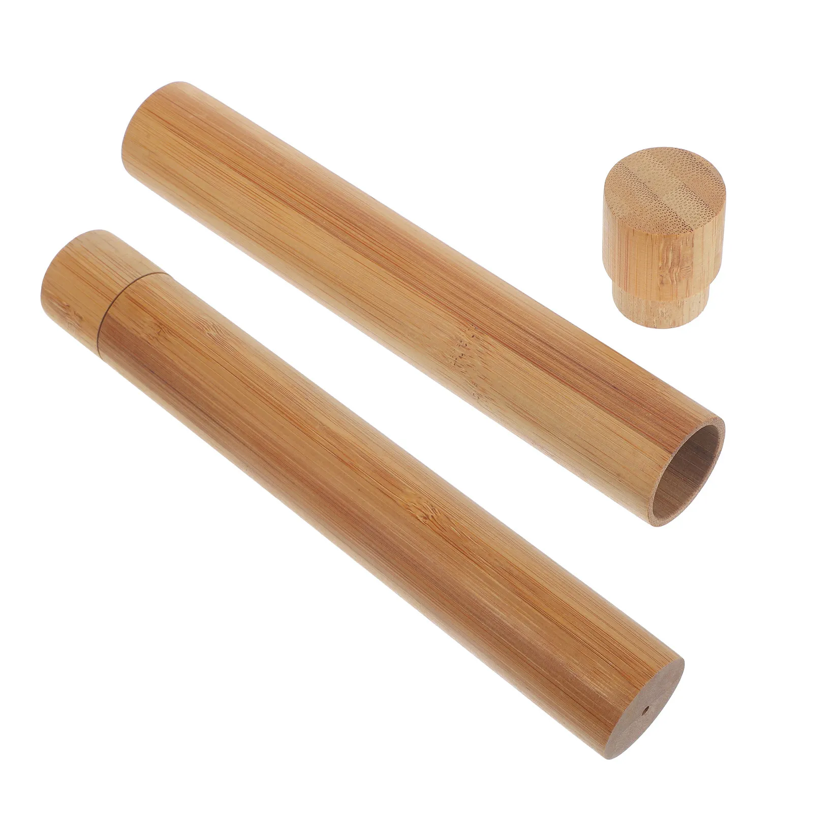 

2Pcs Sustainable Bamboo Poster Tube for Documents Compact Lightweight Storage Cylinder Ideal for Office