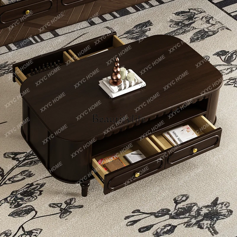 

Комбинация журнального столика и тумбы под телевизор из массива дерева L-образной формы для небольшой квартиры, полностью из массива дерева.