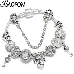 BAOPON Silver Color Charm Bangles With Firefly Star Pendant Bracelets Bangle For Women Men Girlfriend DIY Jewelry Special Offer