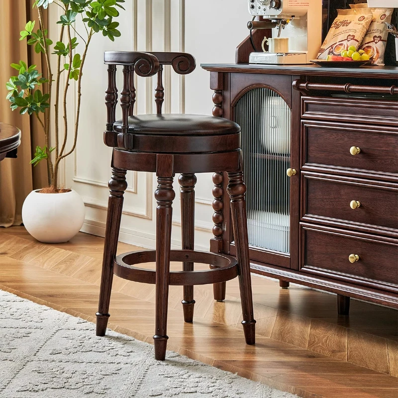 

Nordic Swivel Bar Stools Reception Desks With Back Luxury Designer Barstools Restaurant Vanity Bancos De Bar Trendy Furniture