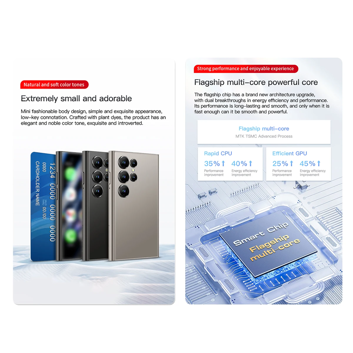 SOYES S24 Pro Max - 3" 4G Mini Smartphone | 2400mAh Long Battery｜2+16GB Dual SIM｜Android App Store｜Multi-Color Fashion Choice