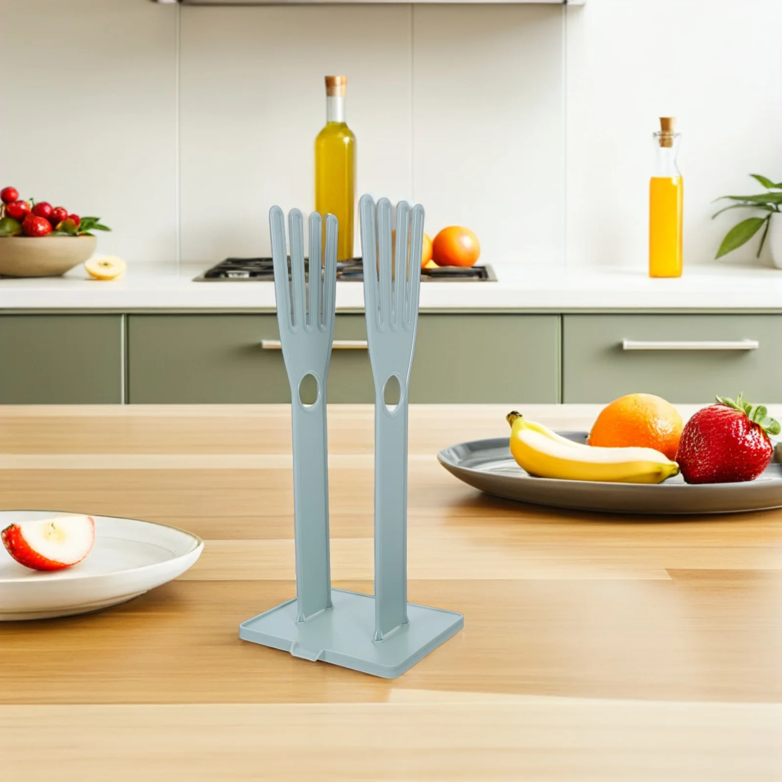 

1Pcs Kitchen Multi-Functional Drain Rack Rubber Gloves Holder Dish Cloth Rack Space Saving Storage Dish Cloth Shelf