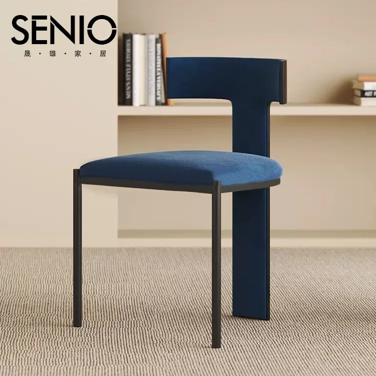 Italian Minimalist Designer Dining Chair Modern Minimalist Home Desk Backrest Hotel Model Room High-end Dining Chair