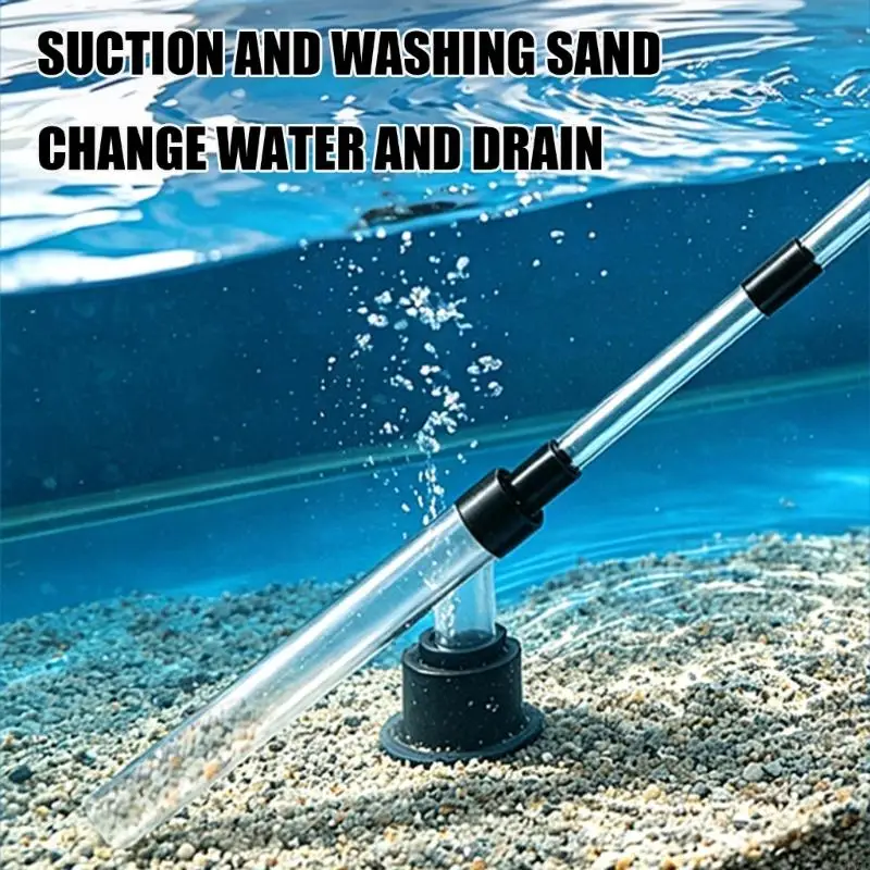 Manual Pump Activated Fishtank Cleaner For Aquarium Cleaning and Maintenances HX6C