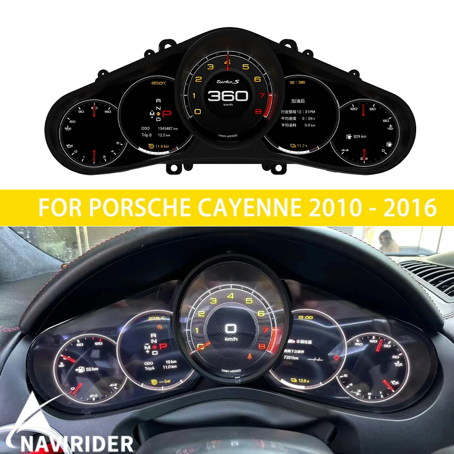 

Панель приборов LHD/RHD для Porsche Cayenne 2010-2016, цифровая LCD-панель, виртуальный кокпит, спидометр, приборная панель, комплект приборов.