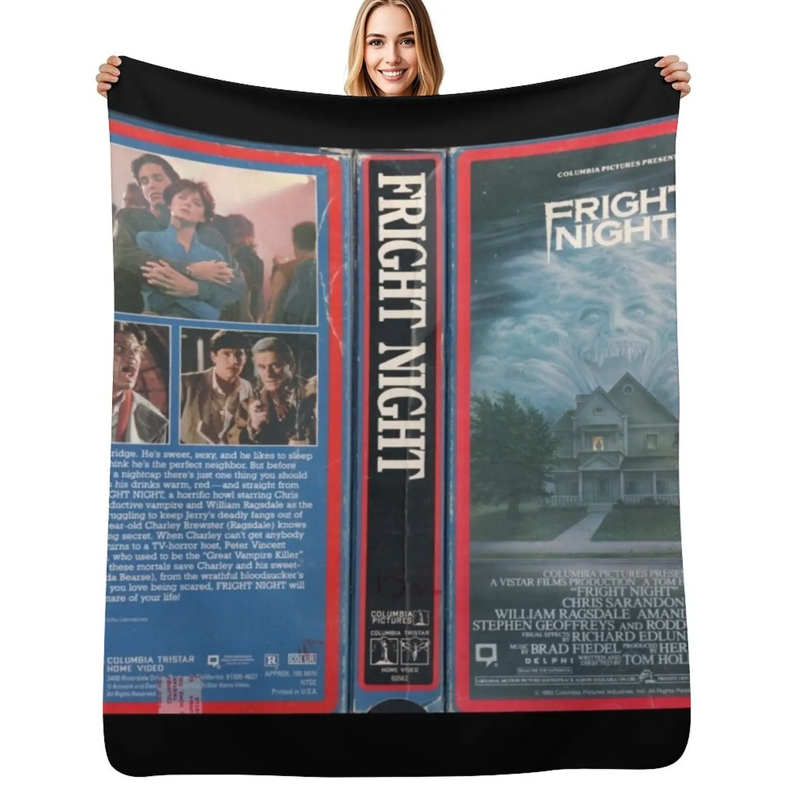 

Horror VHS Cover Art Throw Blanket Sofa Quilt Weighted Soft Plush Plaid Softest Blankets