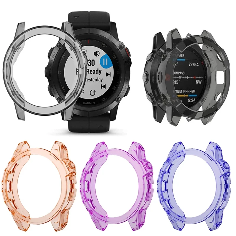 Soft TPU Protection Case For Garmin Fenix 6X Pro 6S 6 7S 7 5S 5 5X Plus Smart Watch Protector Frame Cover Bumper Shell Fenix7X