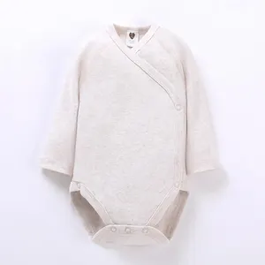 Long-sleeved baby breaks for newborn, 100% cotton jumpsuit for children, side opening, boys and girls clothes 12 Main sales output maternity for boy - №12