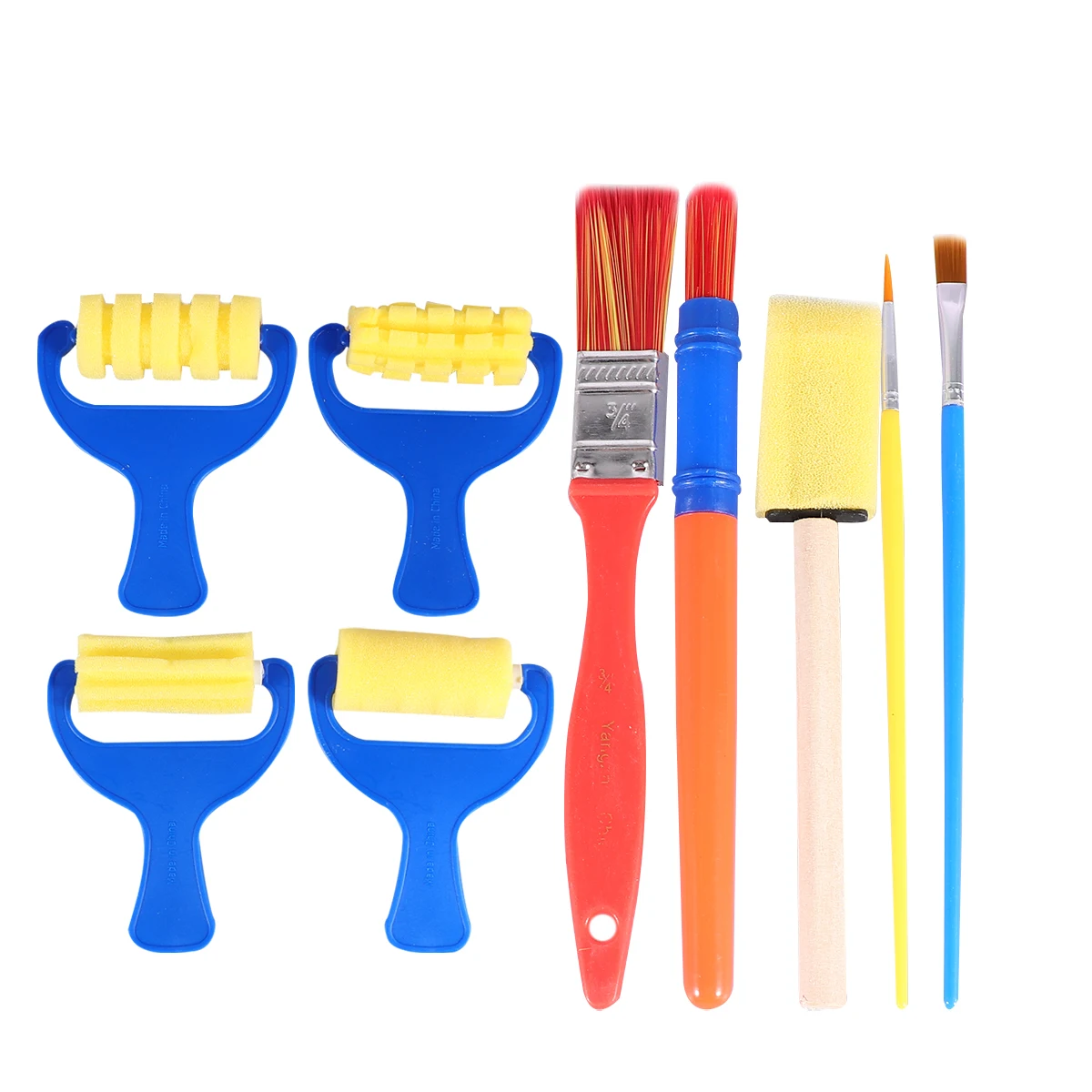 

25pcs Graffiti Sponge Brush Set Kids Painting Tool For Diy Art Craft Watercolor Drawing Educational Activity Safe Durable Handle