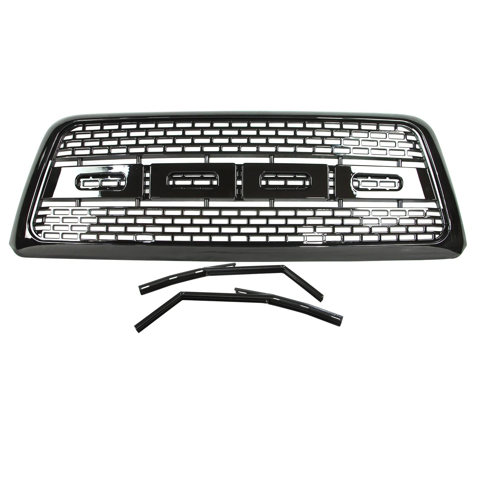 

Car Front Grill for 2004-2008 Ford F150 Glossy Black Grille NOT FIT SVT Raptor