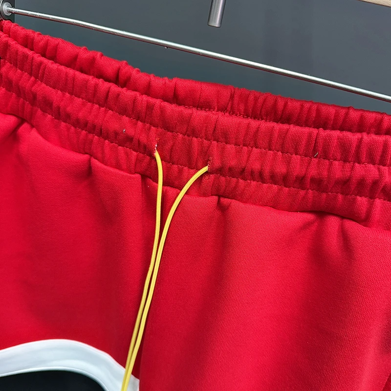 Black Green Red Shorts Side Stripe Shortpant Men Women Patchwork Splice Color Casual Drawstring Loose Short Pants Breeches